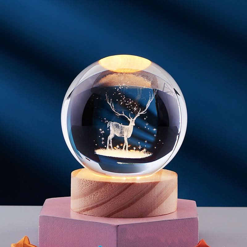 LUMICRYSTA – Elegant 3D LED night lamp with sparkling crystal shine