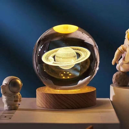 LUMICRYSTA – Elegant 3D LED night lamp with sparkling crystal shine