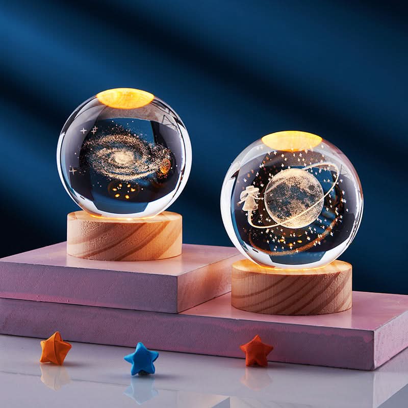 LUMICRYSTA – Elegant 3D LED night lamp with sparkling crystal shine