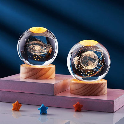 LUMICRYSTA – Elegant 3D LED night lamp with sparkling crystal shine