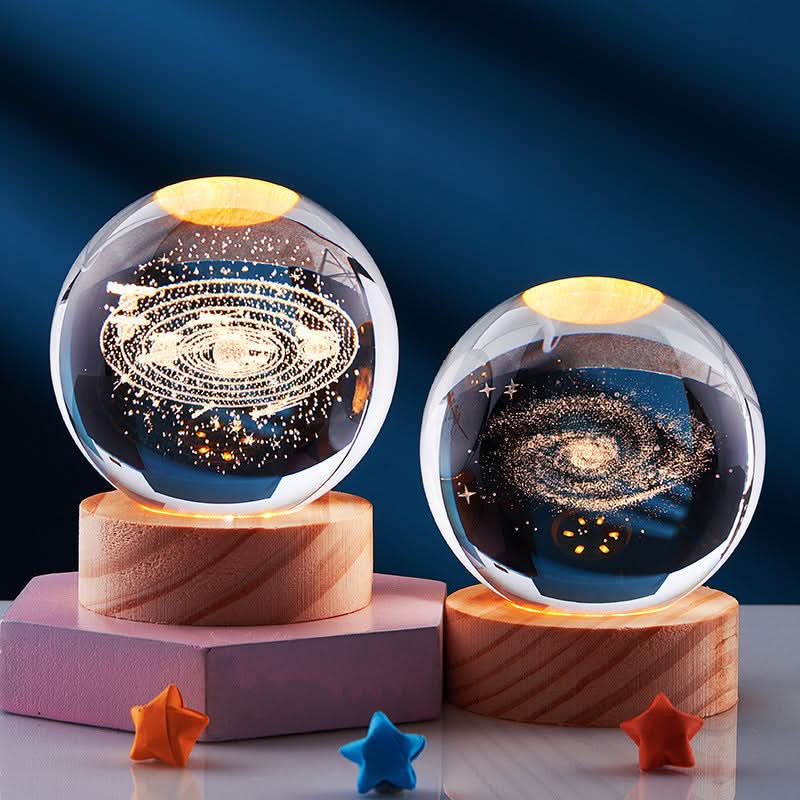 LUMICRYSTA – Elegant 3D LED night lamp with sparkling crystal shine
