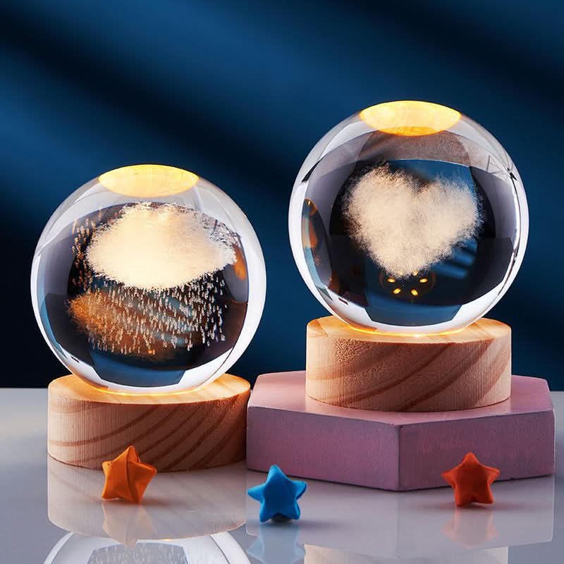 LUMICRYSTA – Elegant 3D LED night lamp with sparkling crystal shine
