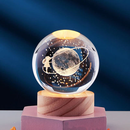 LUMICRYSTA – Elegant 3D LED night lamp with sparkling crystal shine