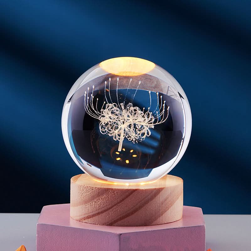 LUMICRYSTA – Elegant 3D LED night lamp with sparkling crystal shine