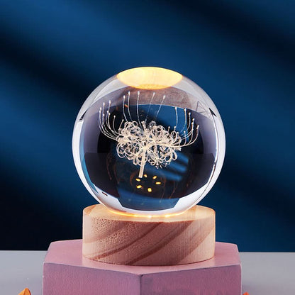 LUMICRYSTA – Elegant 3D LED night lamp with sparkling crystal shine