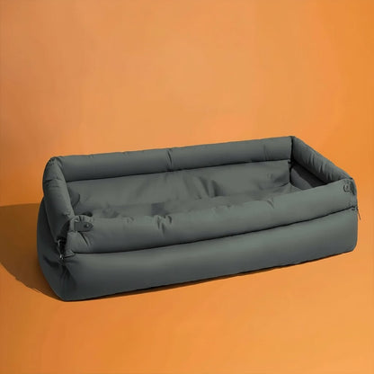 SEATPAW ELITE – Large Dog Car Seat Bed made of Faux Leather with Elegant Finish and Non-Slip Support
