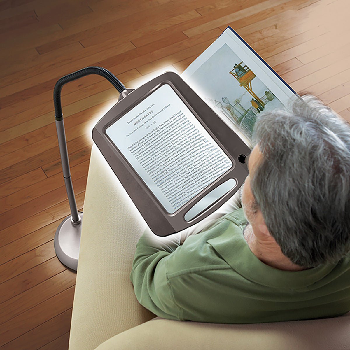 HANDWERK LUX – Floor lamp with 3x magnifier for precise work
