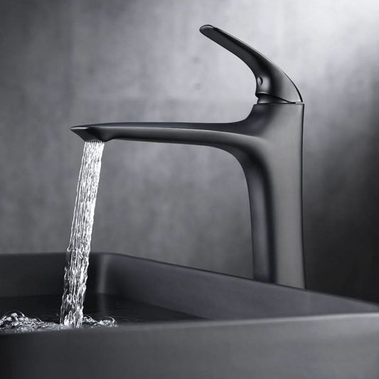 BRASSLINE Basin Tap - Modern single-hole brass basin tap with antique black finish