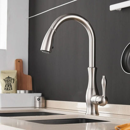 FLEXFLOW Kitchen Tap - Extendable stainless steel kitchen tap for flexible & stylish kitchen work