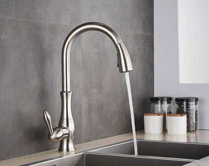 FLEXFLOW Kitchen Tap - Extendable stainless steel kitchen tap for flexible & stylish kitchen work