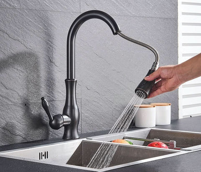FLEXFLOW Kitchen Tap - Extendable stainless steel kitchen tap for flexible & stylish kitchen work