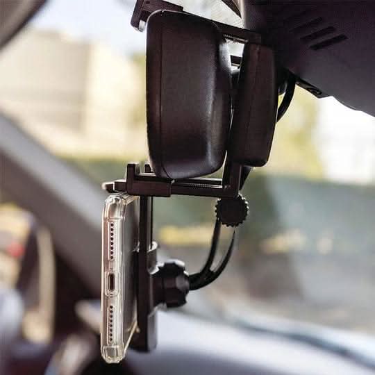 ROADVIEW - Rear-view mirror mobile phone holder for safe driving