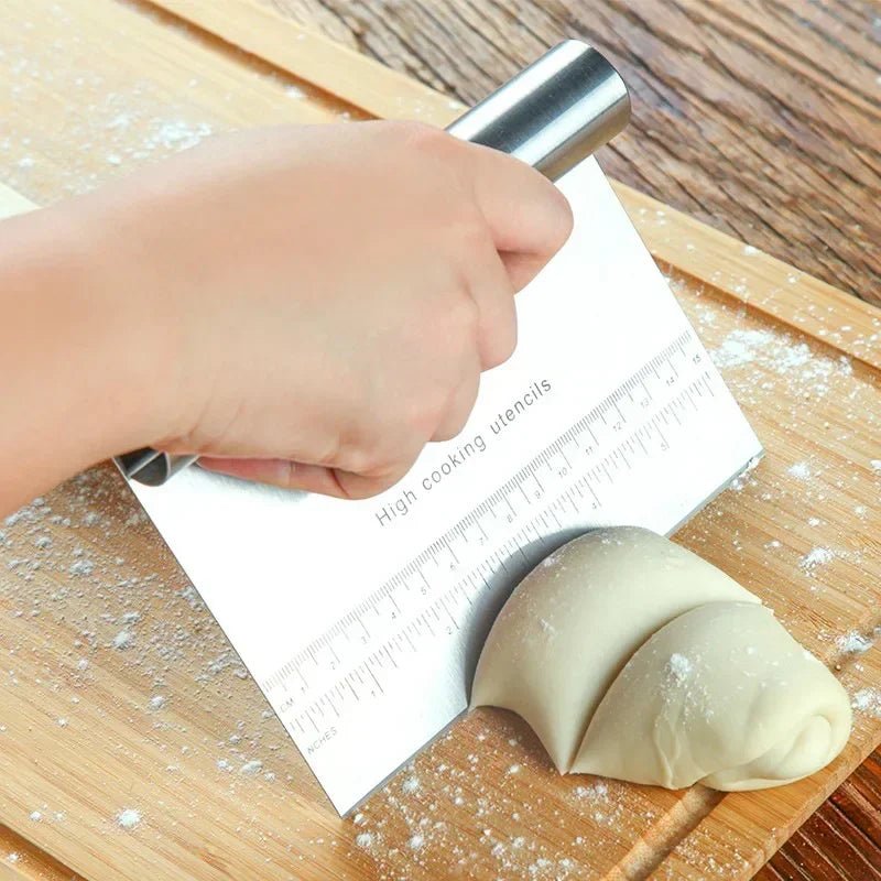 FORMEDGE – Pastry Spatula & Dough Scraper made of Stainless Steel with Measurement Scale