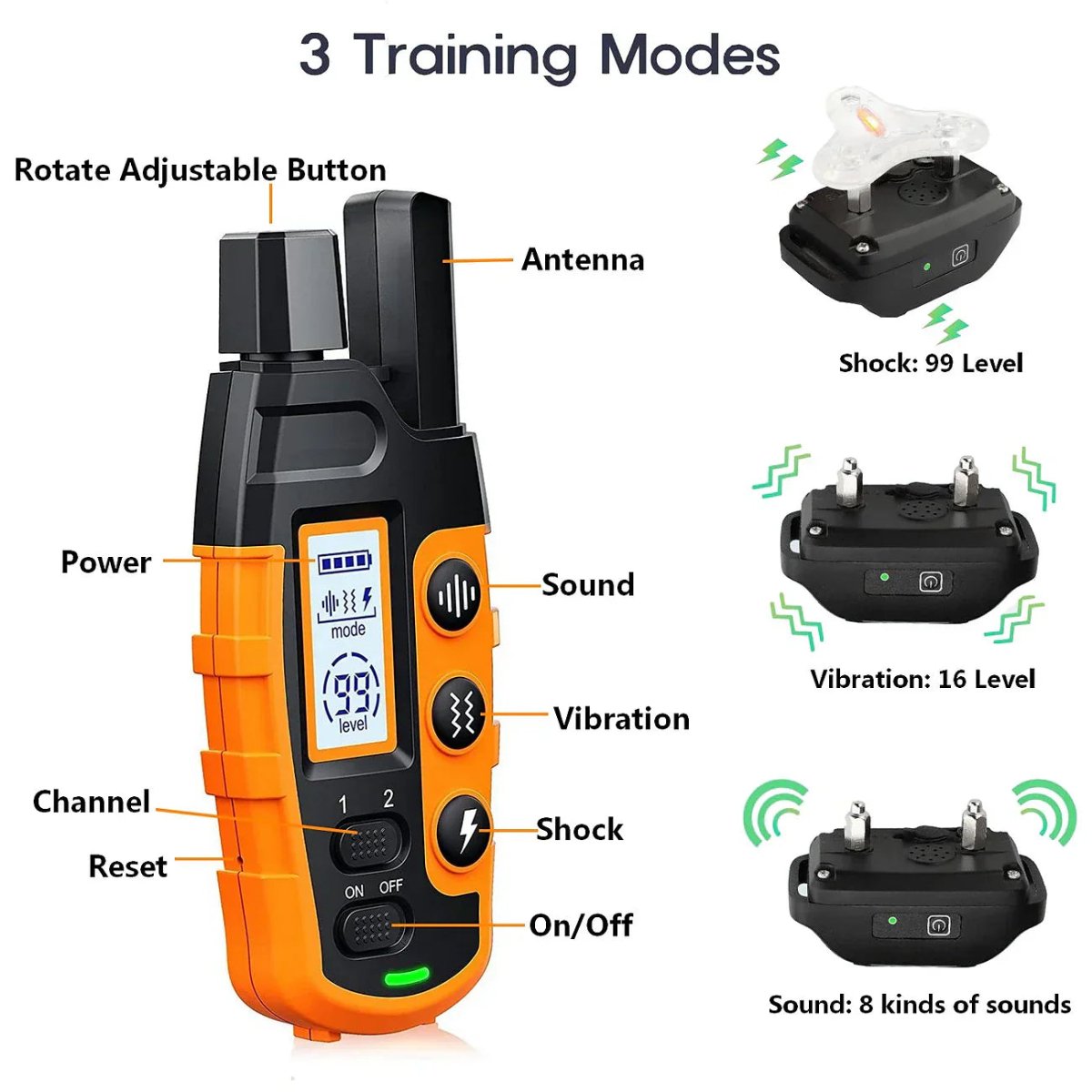 PETFORCE – Professional 1000 m Remote Training Collar for Dogs