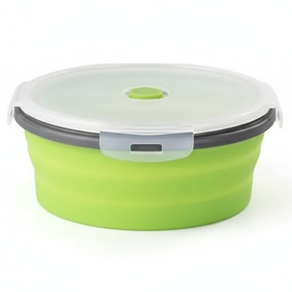 BENTOSTORE – Foldable Silicone Bento Lunchbox Set, Portable Food Container with Leak-Proof Lid
