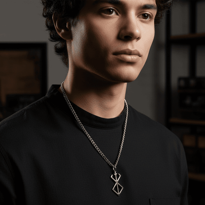 RUNEFORGE – Berserker Rune Stainless Steel Pendant for Strength & Protection