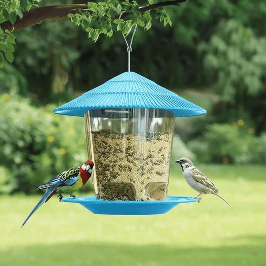 HEXAFEEDER – High-quality hexagonal bird feeder for outdoor use with easy refilling & weather protection