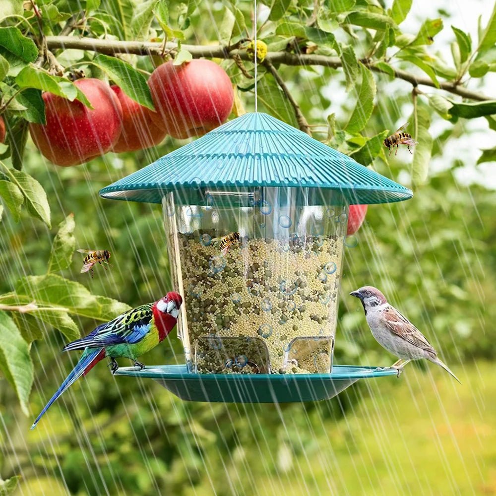 HEXAFEEDER – High-quality hexagonal bird feeder for outdoor use with easy refilling & weather protection
