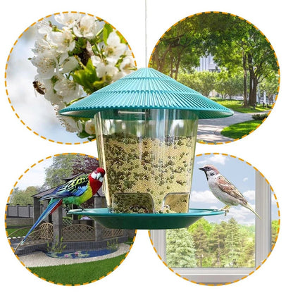 HEXAFEEDER – High-quality hexagonal bird feeder for outdoor use with easy refilling & weather protection