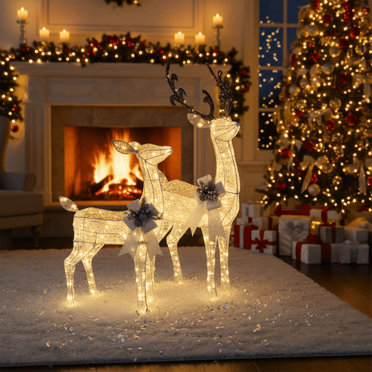 SHINEHOOVES – Decorative LED Reindeer Figures for Indoor and Garden Decoration