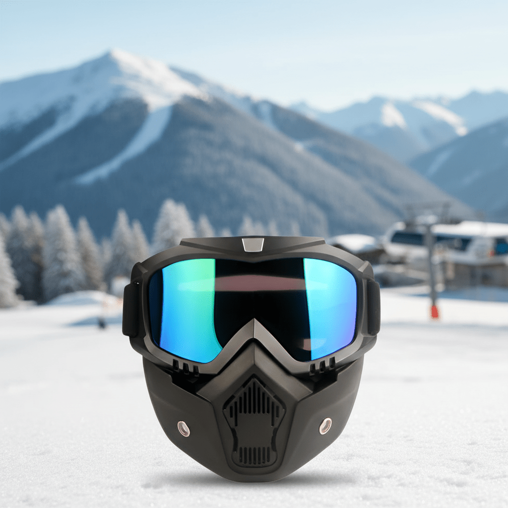 GLACIERMASK PRO – Full-face ski mask with shatterproof TPU frame & crystal-clear PC lens