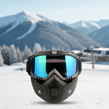 GLACIERMASK PRO – Full-face ski mask with shatterproof TPU frame & crystal-clear PC lens