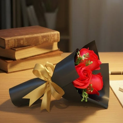 HOMEBLOOM – Artificial Bouquet with Rose Soap Flowers for Valentine's Day and Luxury Decoration