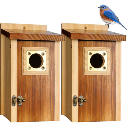 SKYDWELL – Cedar Wood Nesting House for Blue Jays, Swallows, and Small Birds