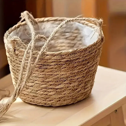 BLOOMKNOT – Rustic Hand-Knotted Macrame Plant Hanger Made of Cord for Orchids and Houseplants