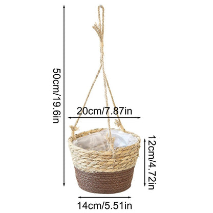 BLOOMKNOT – Rustic Hand-Knotted Macrame Plant Hanger Made of Cord for Orchids and Houseplants
