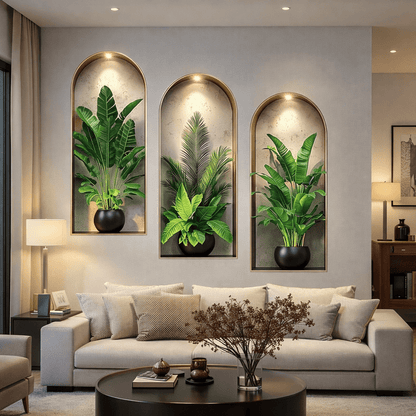 LEAFHARMONY – Lifelike 3D Plant Wall Stickers for Natural Room Design