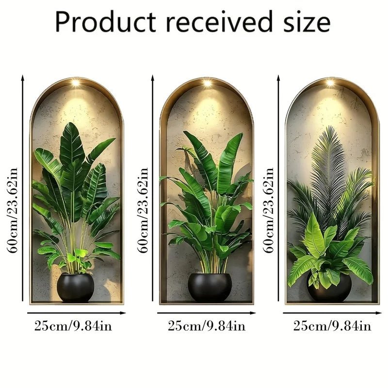 LEAFHARMONY – Lifelike 3D Plant Wall Stickers for Natural Room Design