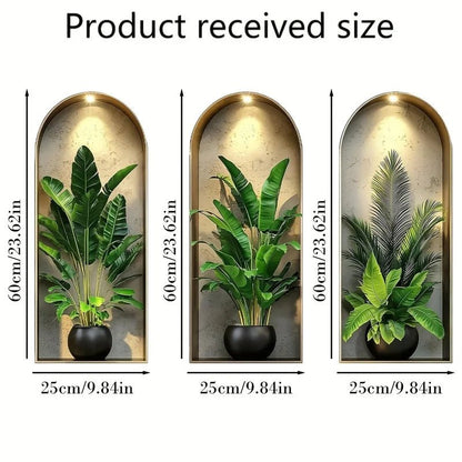 LEAFHARMONY – Lifelike 3D Plant Wall Stickers for Natural Room Design