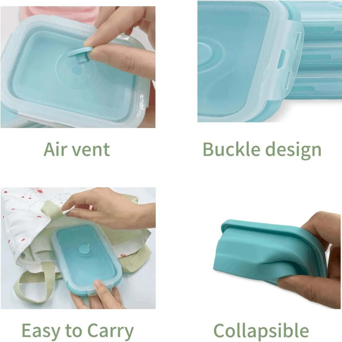 FOODSTACK – Foldable BPA-Free Silicone Lunchbox Set