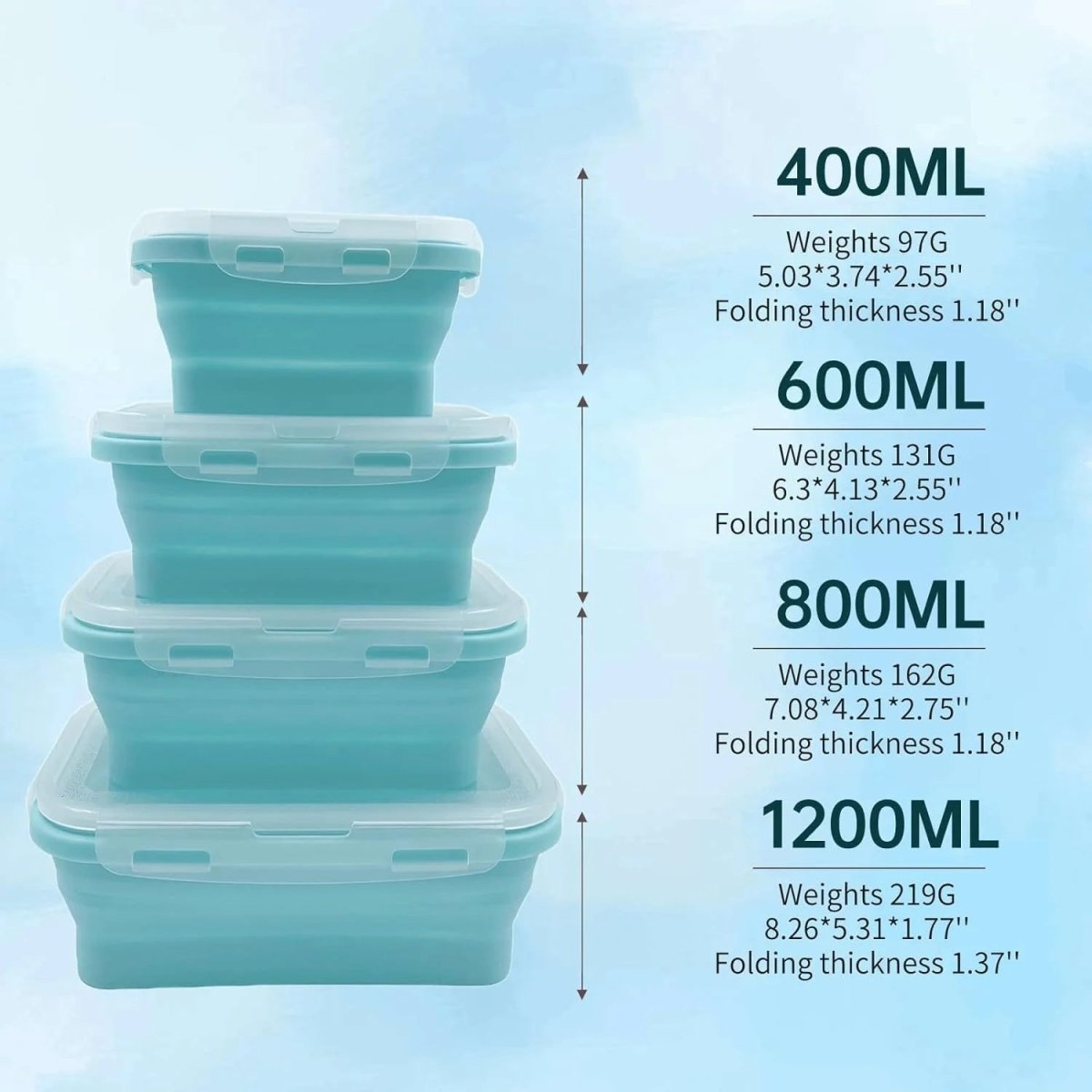 FOODSTACK – Foldable BPA-Free Silicone Lunchbox Set