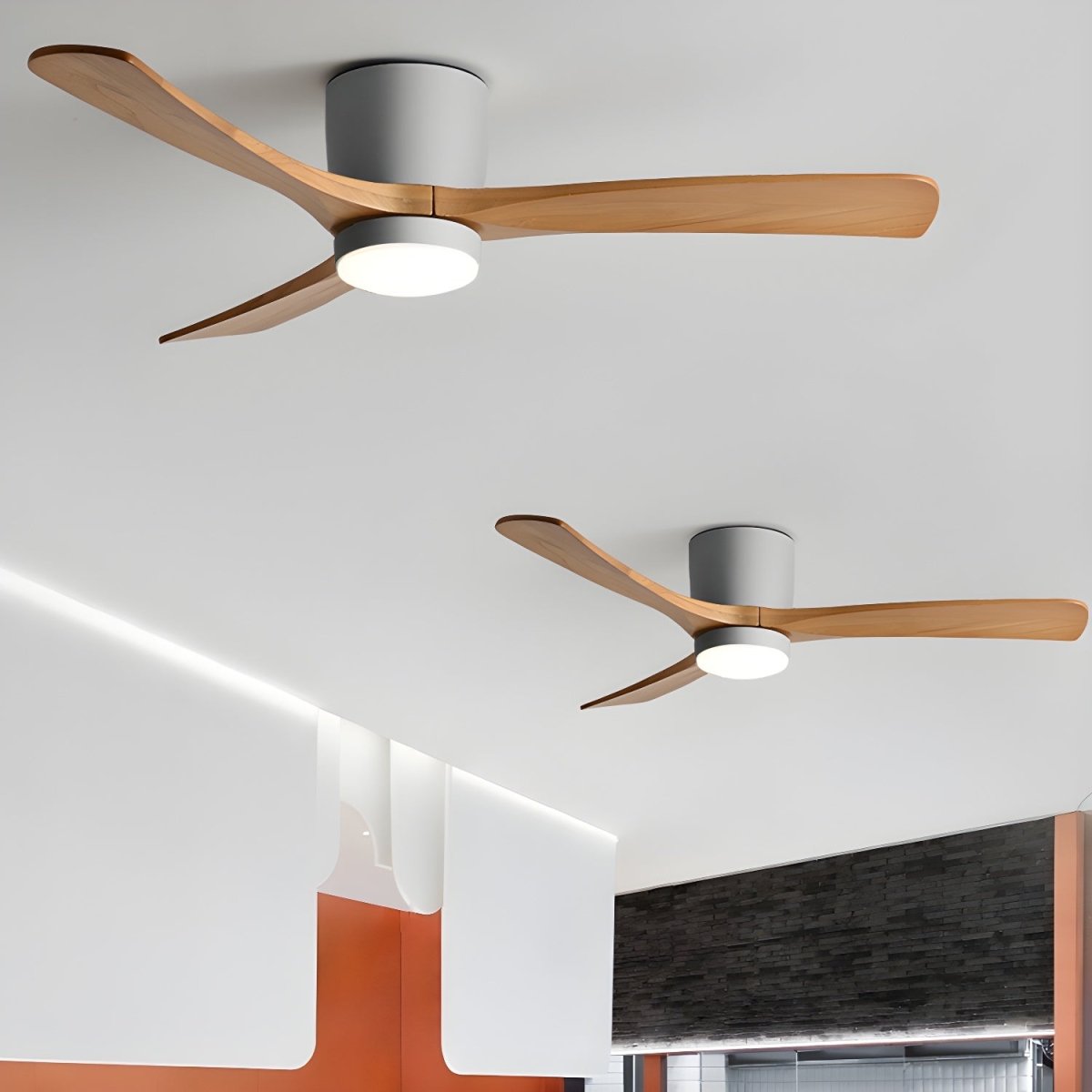 SCANDIAIR – Modern LED ceiling fan with sleek wood finish and gentle lighting