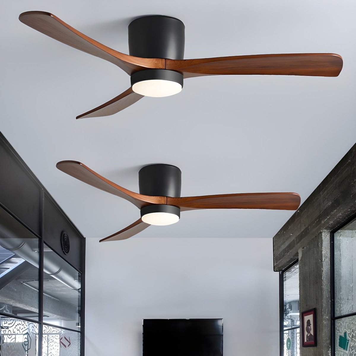 SCANDIAIR – Modern LED ceiling fan with sleek wood finish and gentle lighting