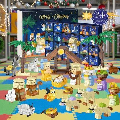 STACKMAS – Creative DIY Advent Calendar with Nativity Motif and 24 Building Blocks for Families