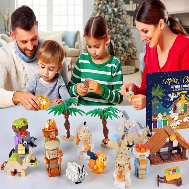 STACKMAS – Creative DIY Advent Calendar with Nativity Motif and 24 Building Blocks for Families