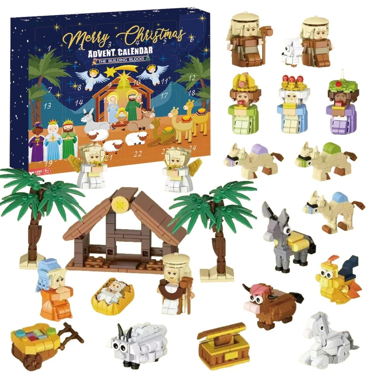 STACKMAS – Creative DIY Advent Calendar with Nativity Motif and 24 Building Blocks for Families
