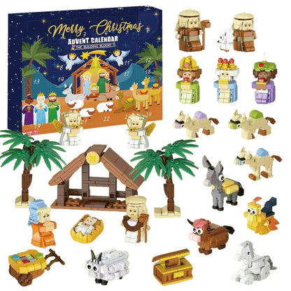 STACKMAS – Creative DIY Advent Calendar with Nativity Motif and 24 Building Blocks for Families