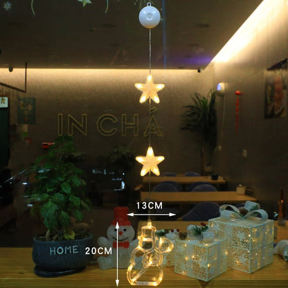 WINTERBEAM – LED Christmas lights with suction cups for glass and mirrors