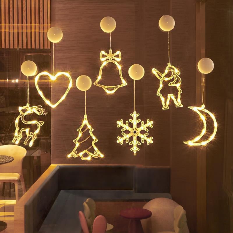 WINTERBEAM – LED Christmas lights with suction cups for glass and mirrors