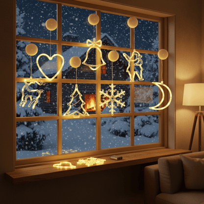 WINTERBEAM – LED Christmas lights with suction cups for glass and mirrors