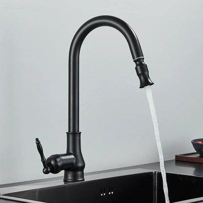 SMARTSPOUT – Kitchen faucet with pull-out function in antique bronze and touch sensor
