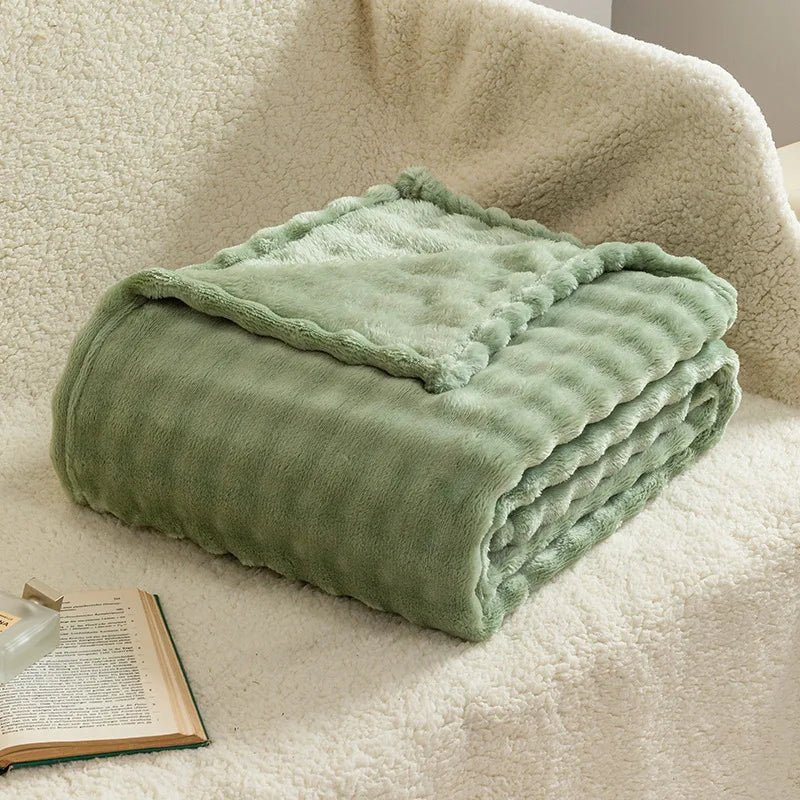 SOFTDIM – Cozy 3D Bubble Plush Blanket for All Seasons