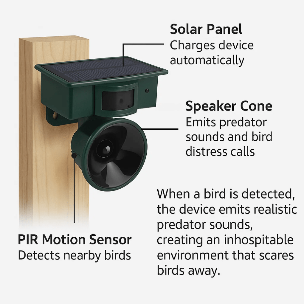 BIRDGUARD SENSOR - Motion detector bird repeller for effective protection