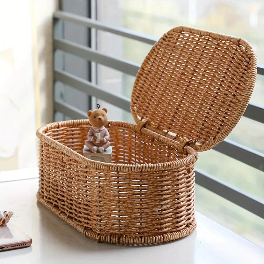 BOHOFLECHT – Woven Boho Storage Basket for Stylish Organization