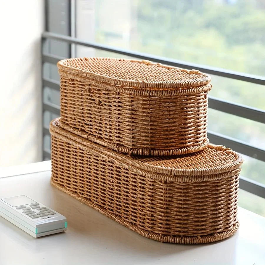 BOHOFLECHT – Woven Boho Storage Basket for Stylish Organization