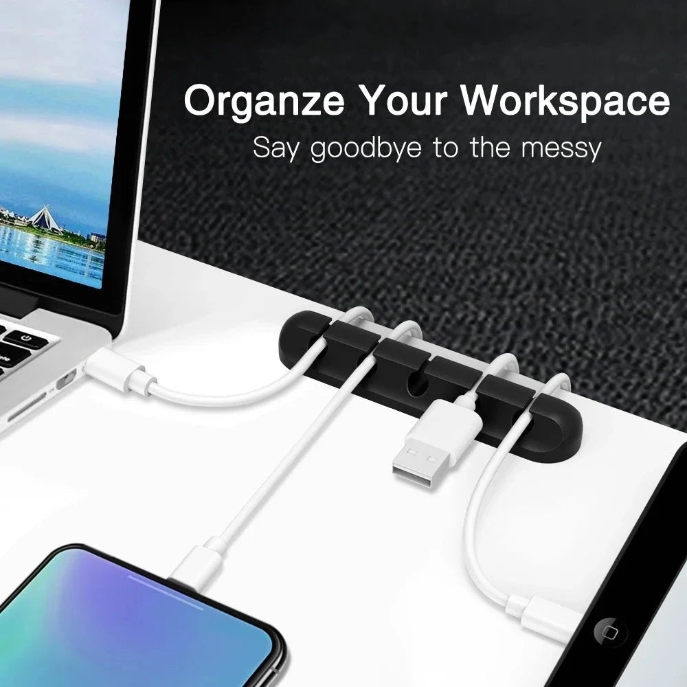 DESKCORD – Silicone Cable Organizer for the Workplace, Reliable Cable Management Without Chaos